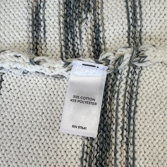 J. Jill Striped Women's Sweater - White and Gray - Picture 11 of 11